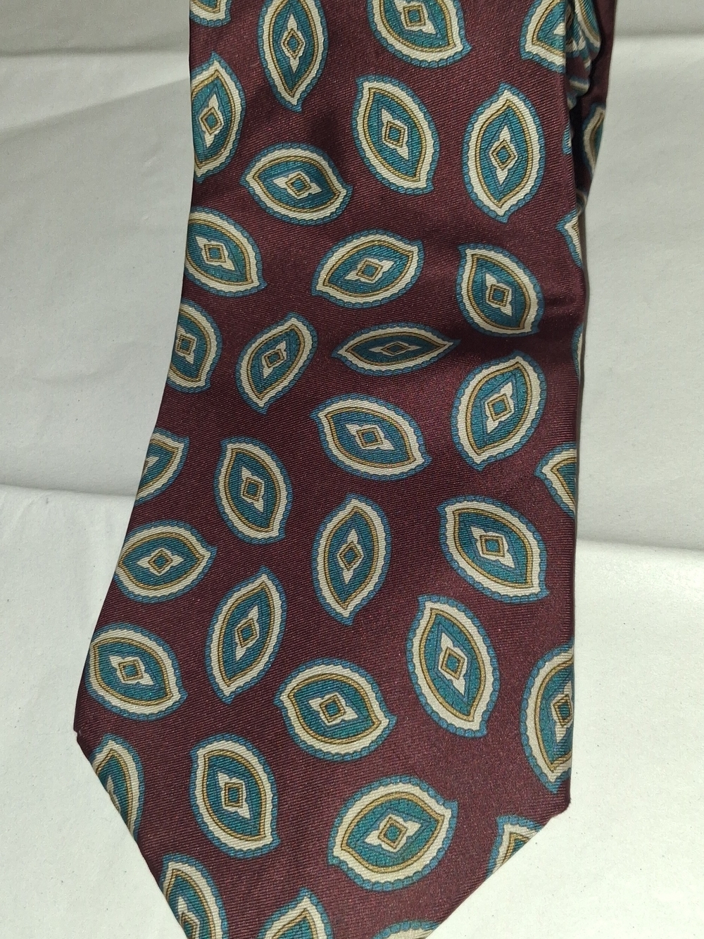 Surrey Sophisticates Men's Geometric Tie Purple & Blue